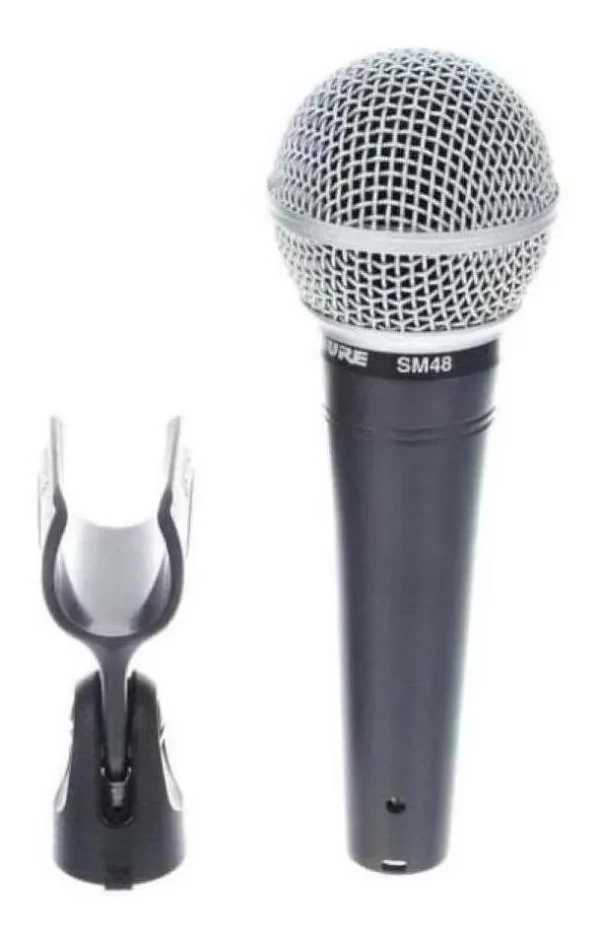 Micrófono Dinámico Vocal Shure SM48-LC Cardioide con Filtro Pop