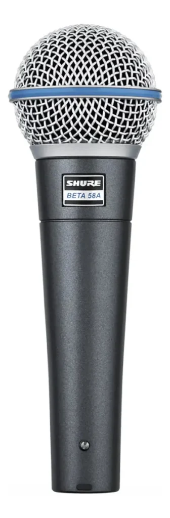 Micrófono Dinámico Vocal Shure BETA 58A Supercardioide de Alta Salida