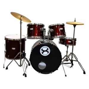 Batería Profesional Extreme 5 Pzas Aro Cromo, Vino - Instrumento Musical EXBT065