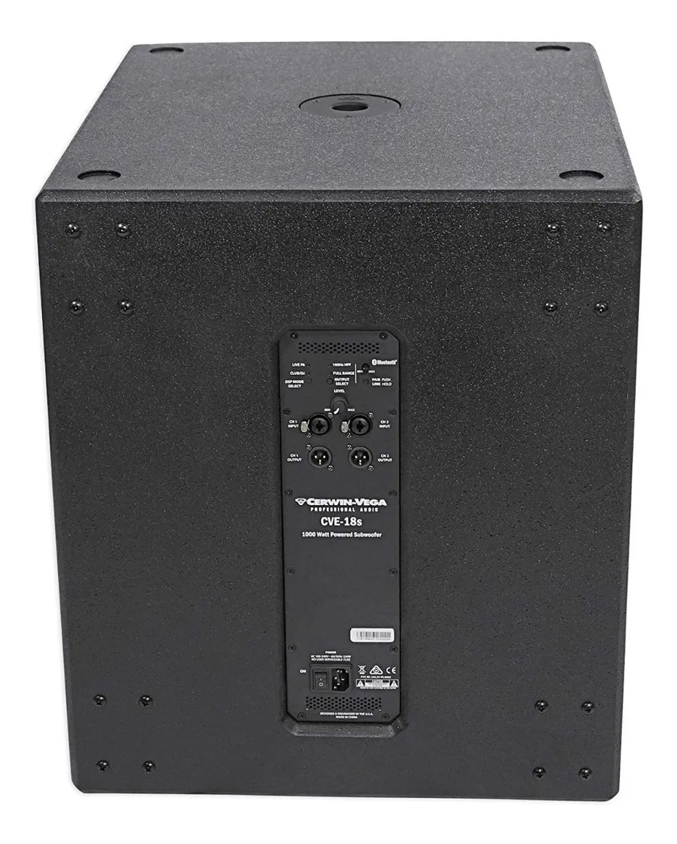 Subwoofer Activo Cerwin Vega CVE-18S-NA de Uso Profesional con Conectividad Bluetooth, Unidad de 18" - Image 3