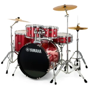 Batería Acústica Yamaha Rydeen Burgandy Glitter c/Herrajes JHWRD y Set de Platillos J014USET
