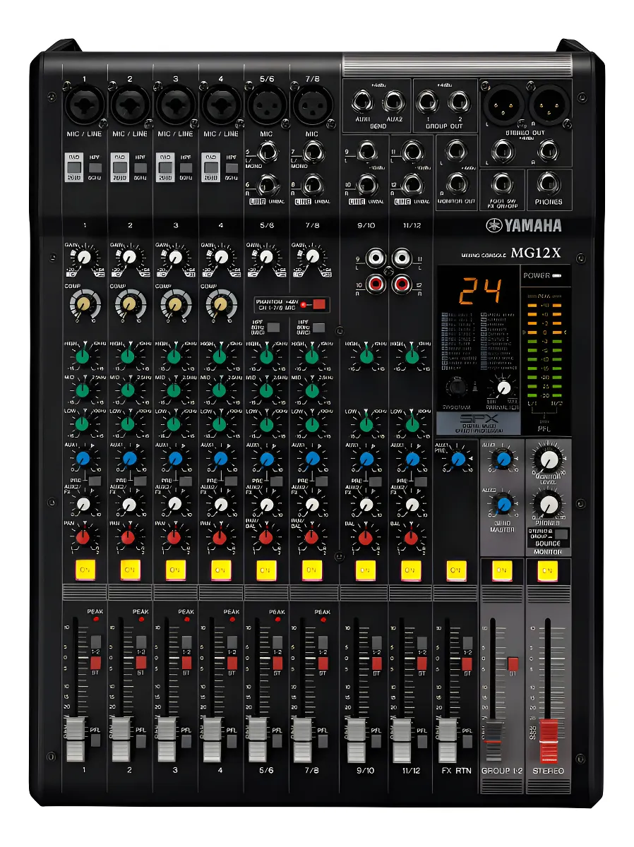 Mezcladora Análoga Yamaha MG-12XCV de 12 Canales con Efectos