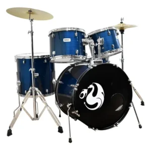 Batería Profesional CNBT057 Century Azul Rayado 5 Pzas Aro Color Cromo