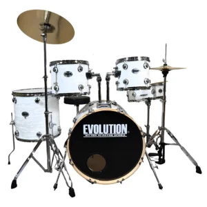 Batería Acústica Evolution Nytro X Factor 5 Pzas. 10" 12" 14" 16" 22" (Aro de Madera 22") JBP1103C Strata White