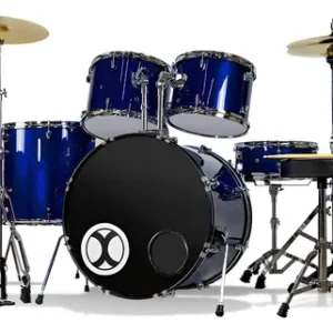 Batería Profesional EXBT077 Extreme Azul Marino 5 PZS Aro Color Cromo