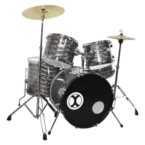 Batería Profesional EXBT072 Extreme Gris 3D 5 Pzas Aro Color Cromo