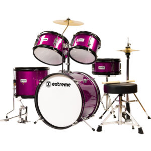 Batería Junior EXBT027 Extreme Rosa 5 Pzas Aro Negro