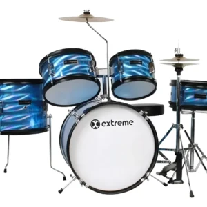Batería Junior EXBT048 Extreme Azul 3D 5 Pzas Aro Negro