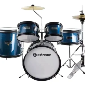 Batería Junior EXBT059 Extreme Azul Rayado 5 Pzas Aro Negro