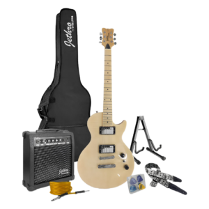 Paquete Guitarra Natural Flamed Steelpro TC 035-SK