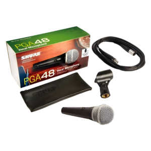 Micrófono Dinámico Shure PGA48-XLR Cardioide para Voces y Karaoke
