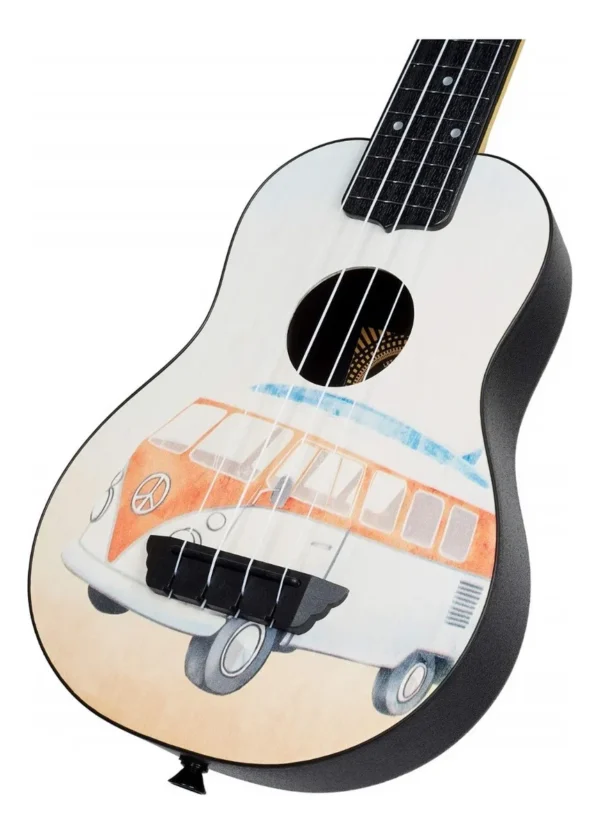 Ukulele Flight Soprano TUS-25 Bus Color Azul con Estampado