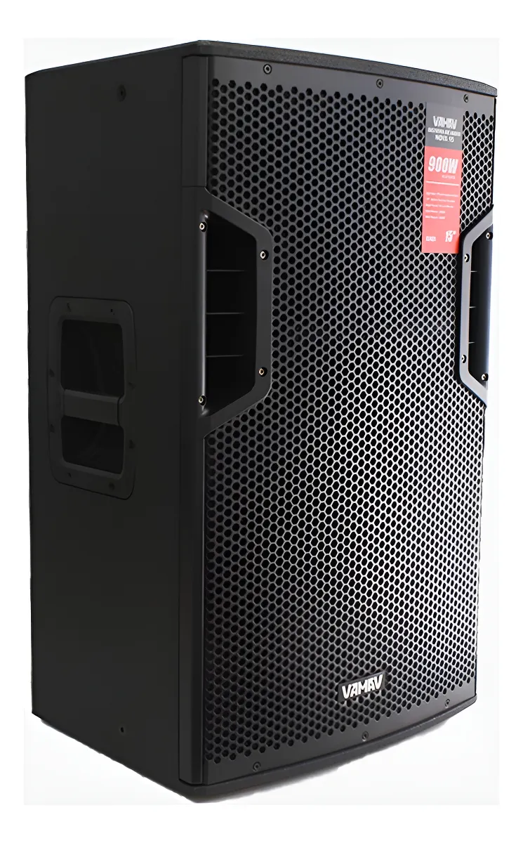 Bafle Amplificado Vamav Nova N15 15 Pulgadas Gabinete de Madera (Plywood)