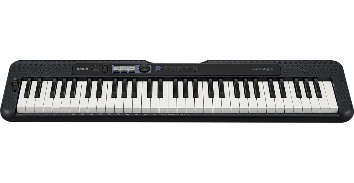 Teclado Portátil de 61 teclas Casio CT-S300 Casiotone con eliminador Negro