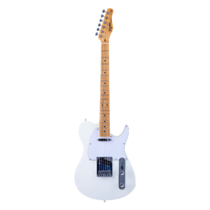 Guitarra Eléctrica Serie TW Tagima, Color Blanca Mica Blanca, Cuerpo Madera Basswood, Cabeza y Brazo Maple, 22 Trastes TW-55-OWH-LF-WH