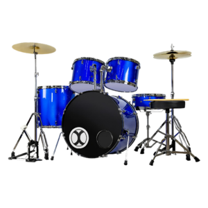 Batería Profesional EXBT064 Extreme Azul Metálico 5 PZS Aro Color Cromo