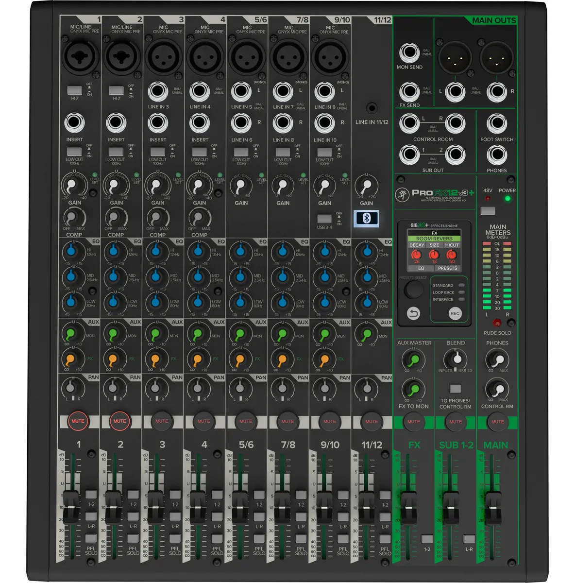 Mezcladora Profesional Mackie ProFX12v3 de 12 Canales con Efectos y USB - Image 2