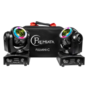 Cabeza Robótica LED Beam Premiata FULMINI-C 60W (Par con Funda)