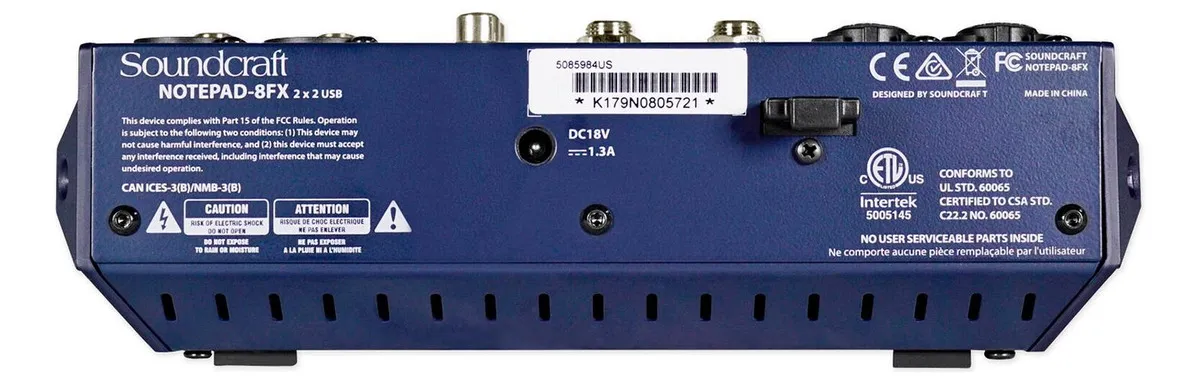 Mezcladora Analógica Soundcraft NOTEPAD-8FX con Efectos Lexicon y USB - Image 3