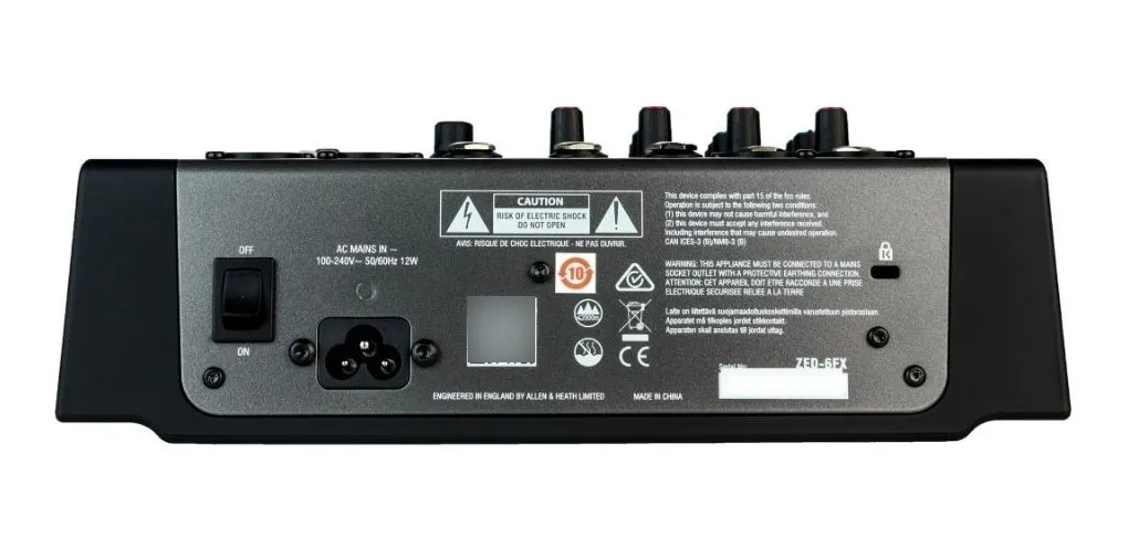 Mezcladora Analógica Allen & Heath ZED-6FX Compacta con Efectos - Image 5