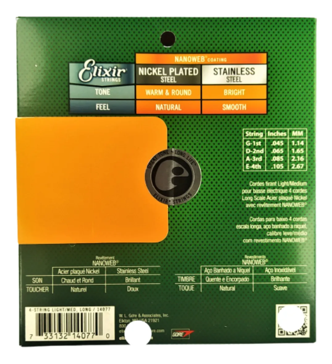 Encordadura Elixir 14077 para Bajo de 4 Cuerdas Nickel Plated Steel - Image 4