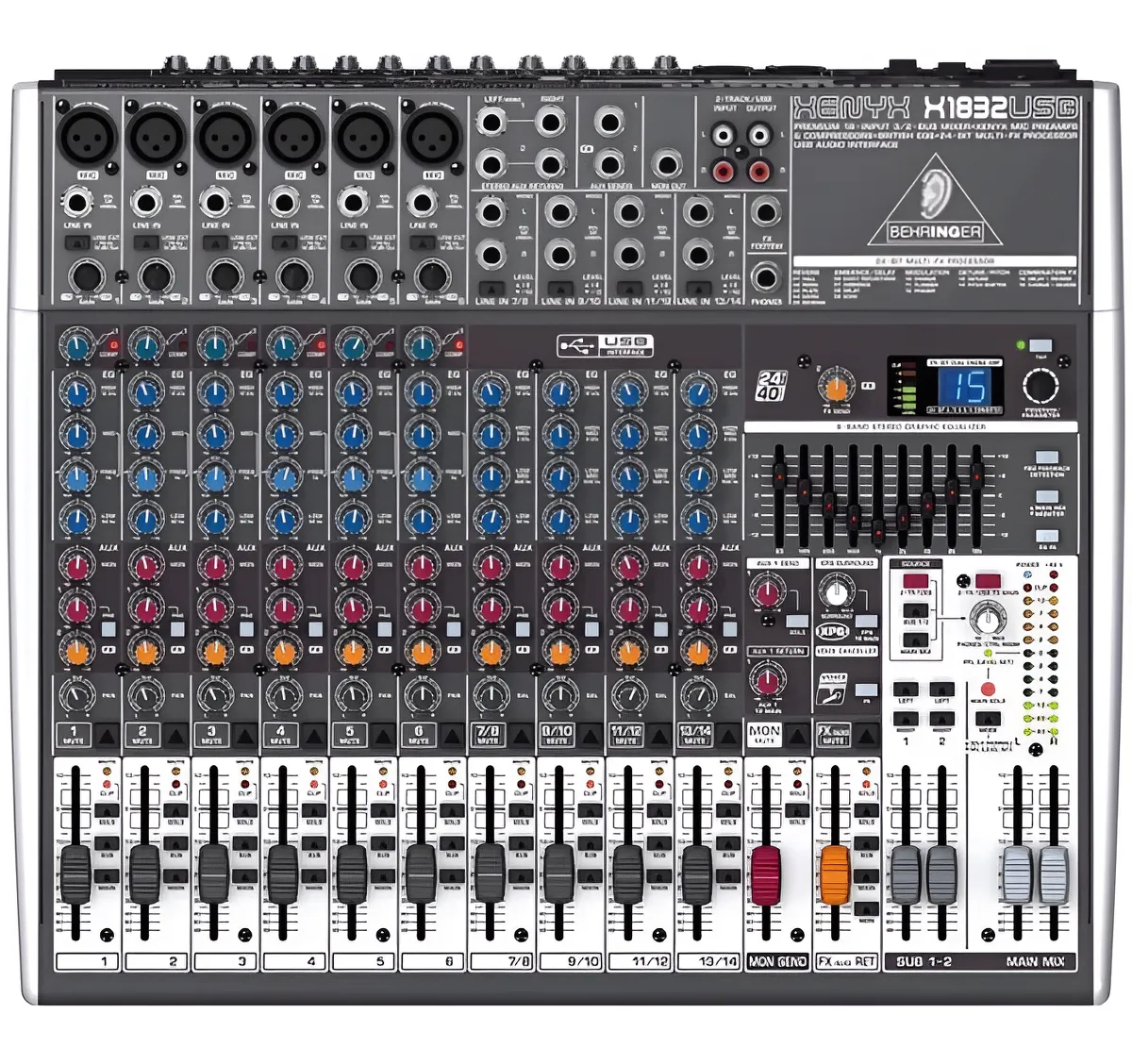 Mezcladora Análoga Behringer X1832USB con Interface Digital