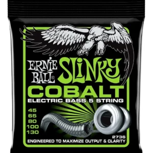 Encordadura Ernie Ball 2736 Cobalt Slinky Bajo 5 Cuerdas (45-130)