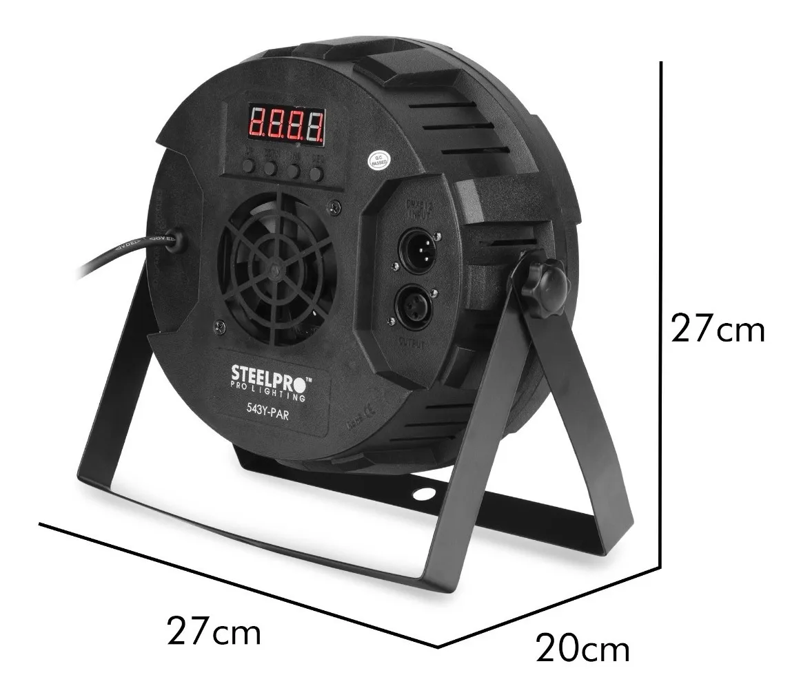 Cañón LED Par Steelpro 543Y-PAR de 54x3W RGB+A - Image 5
