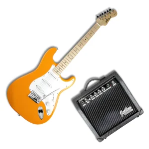 Paquete Guitarra Eléctrica Steelpro Naranja SC 020-SK