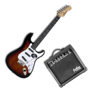 Paquete Guitarra Eléctrica Steelpro SC Series 021 3-Tone Sunburst 021-SK