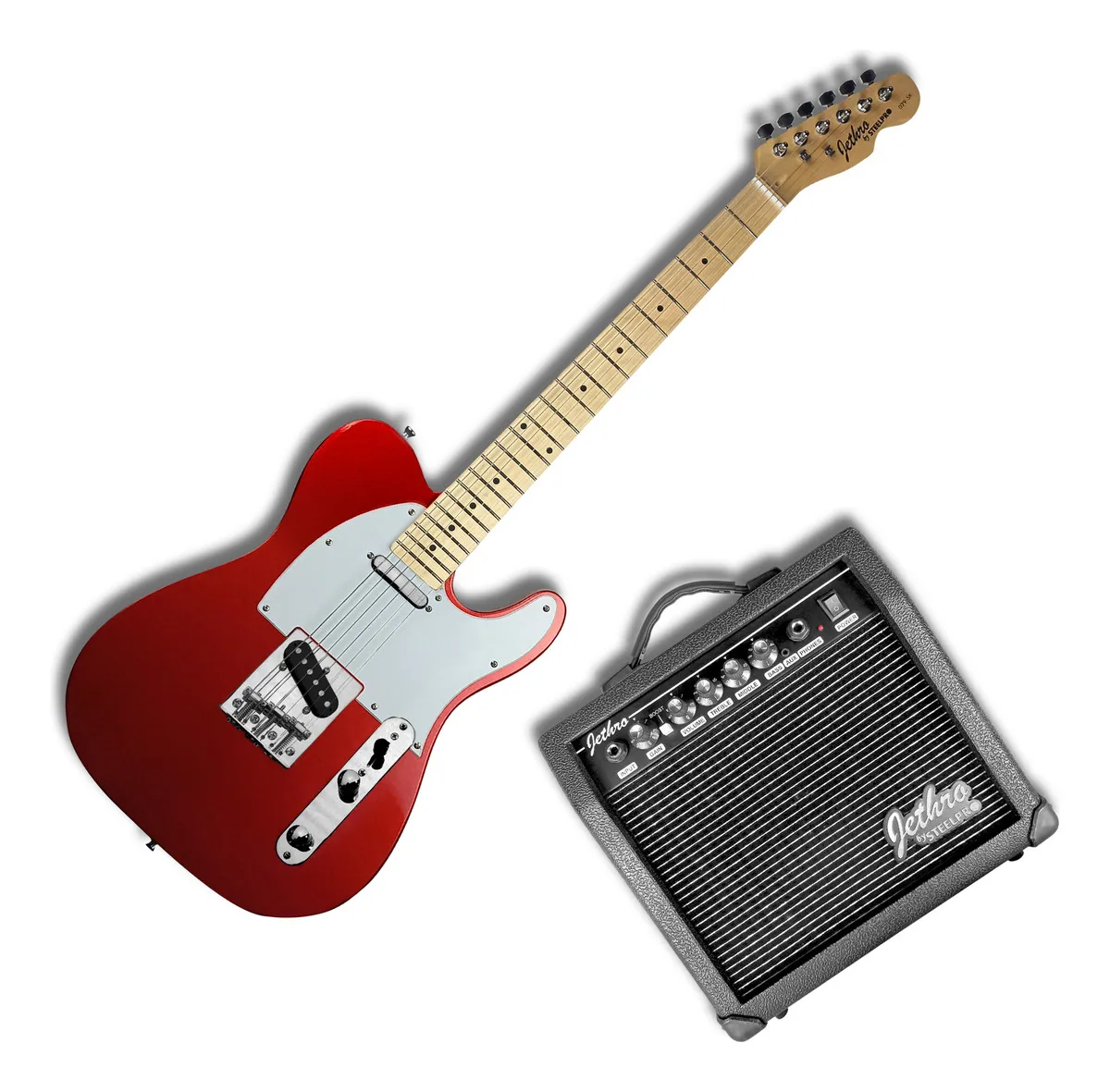 Paquete de Guitarra Eléctrica Steelpro 029-SK Roja