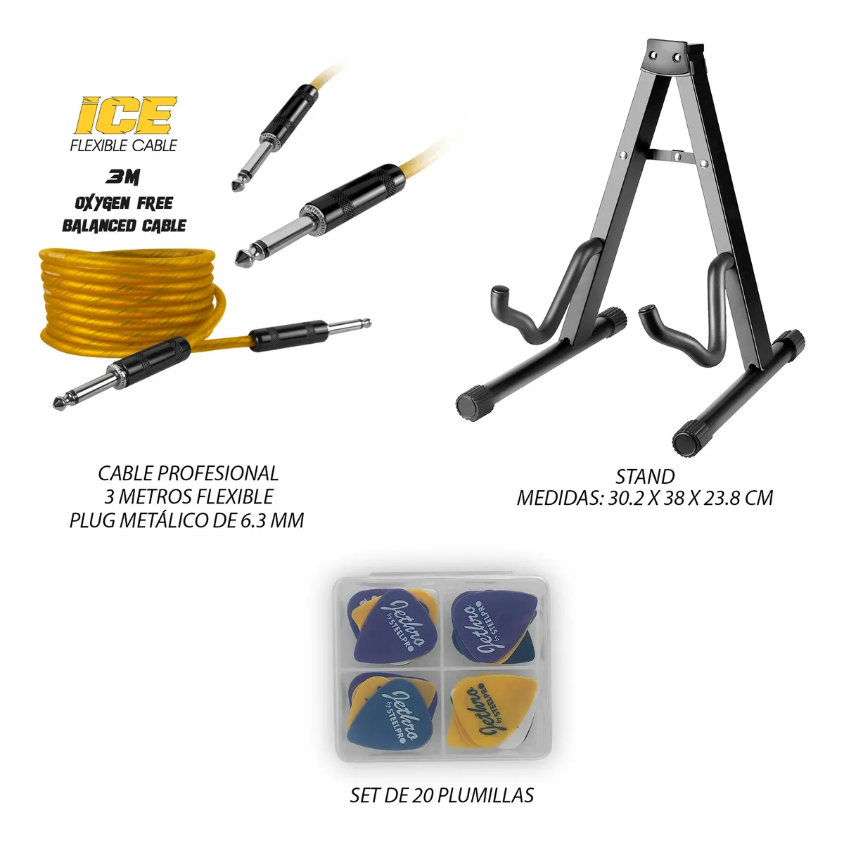 Paquete de Guitarra Eléctrica Steelpro 029-SK Roja - Image 2