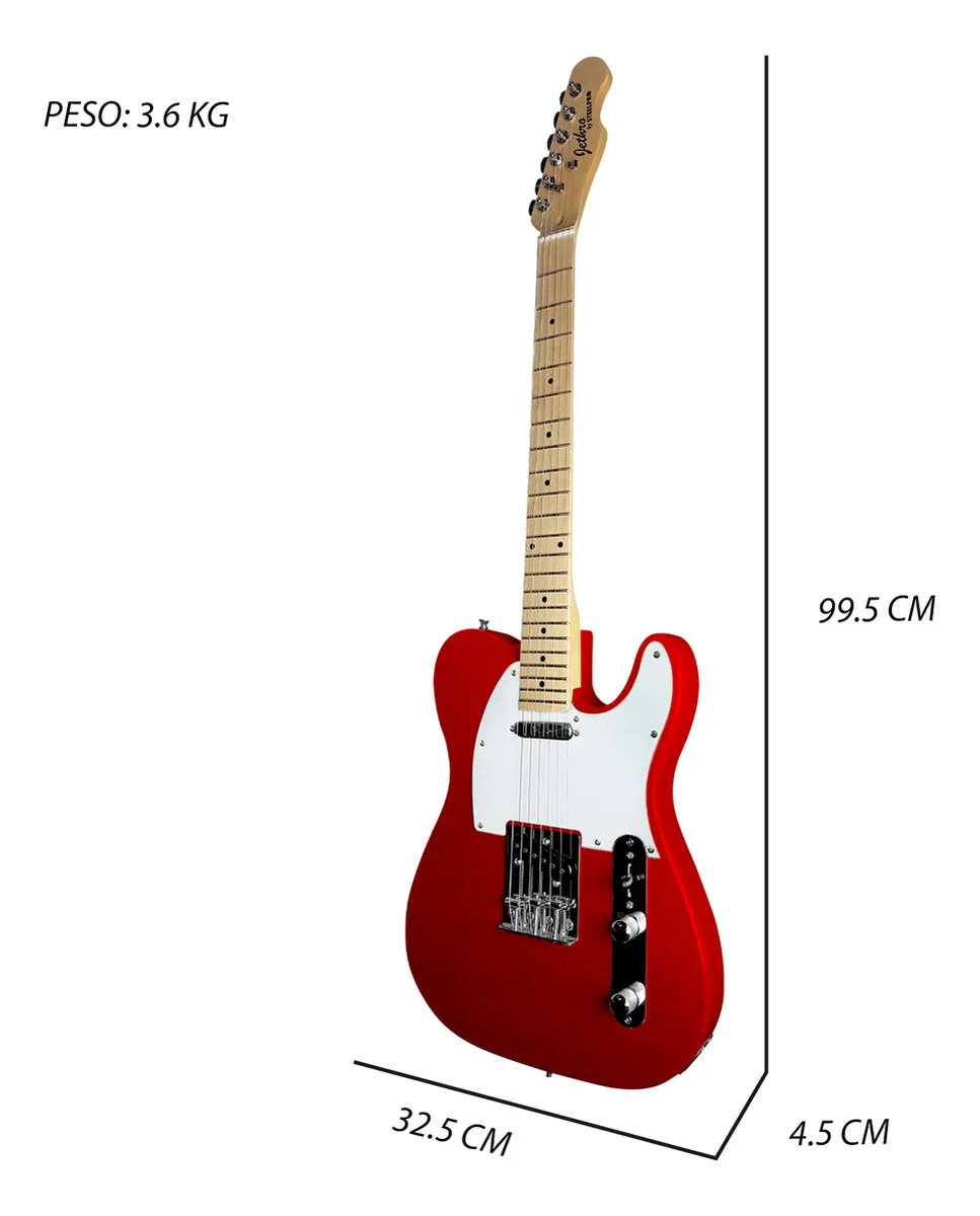 Paquete de Guitarra Eléctrica Steelpro 029-SK Roja - Image 6