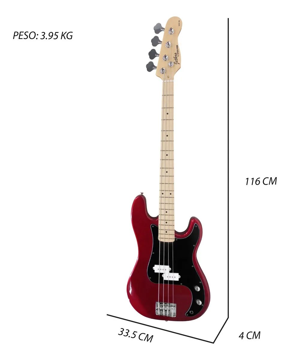 Paquete de Bajo Eléctrico Steelpro 502-SK Rojo - Image 6