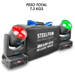 Kit de 2 Cabezas Móviles Steelpro LED Beam 100W