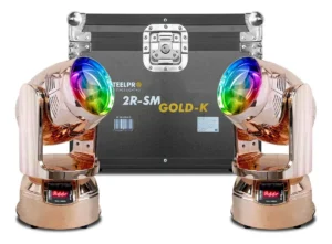 Cabeza Móvil Beam Steelpro 2R-SM-GOLDK de 150W (Par con Case)