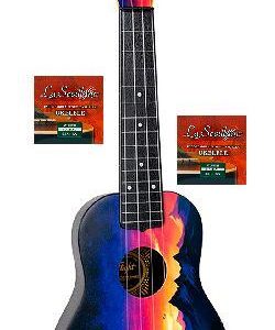 Ukuleles Flight Soprano Tus-ee SS Elsuks Sunset Amanecer Negro con Accesorios