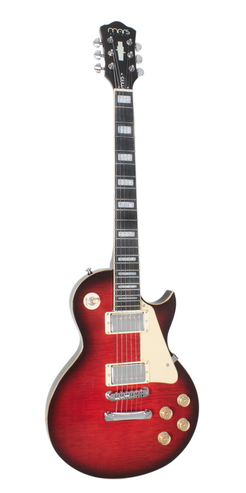 Guitarra Eléctrica Mars Mod. Les Paul Standard RSN Rojo Satín