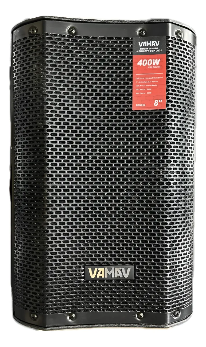 Bafle Activo Vamav Mercury DSP 0801 8 Pulgadas con Procesador DSP
