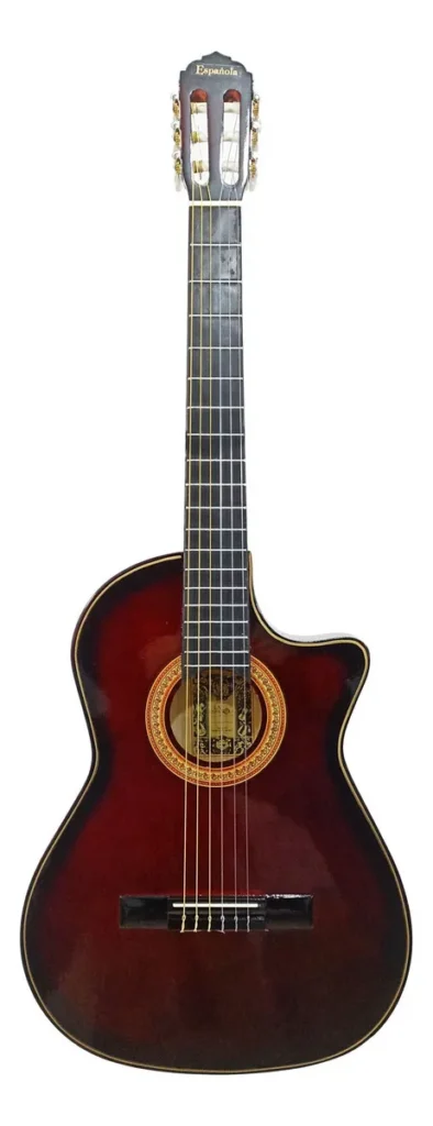 Guitarra Acústica La Española M09-C Vino Sombreada con Cutaway
