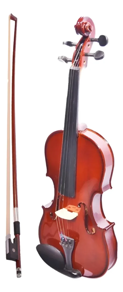 Violín La Sevillana DLX-LSV44-MAR de 4/4 Acabado Marmolado Maple Rojo