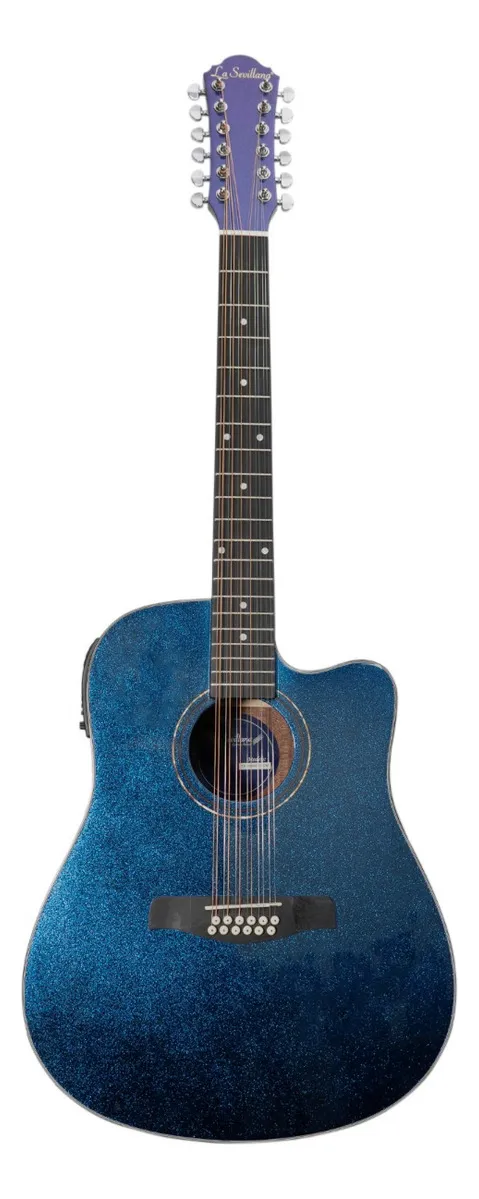 Docerola Electroacústica La Sevillana Texana TX-1200CEQ CMN 12 Cuerdas KLT-34 EQ Chamaleon