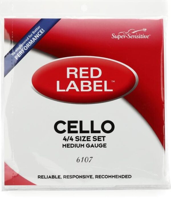 Cuerdas para Chelo 4/4 Super Sensitive Red Label Juego Completo
