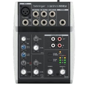 Mezcladora Behringer Xenyx 502S de 5 Entradas con Interfaz Usb