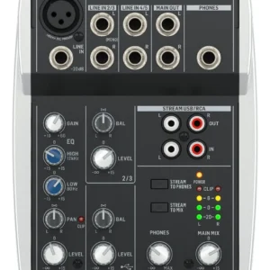 Mezcladora Behringer Xenyx 502S de 5 Entradas con Interfaz Usb