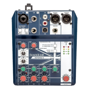 Mezcladora Analógica Soundcraft NOTEPAD-5 de Escritorio con USB