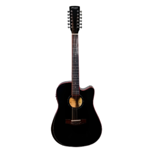 Guitarra Electroacústica de 12 Cuerdas Docerola McCartney CD6023T Negro con Ecualizador