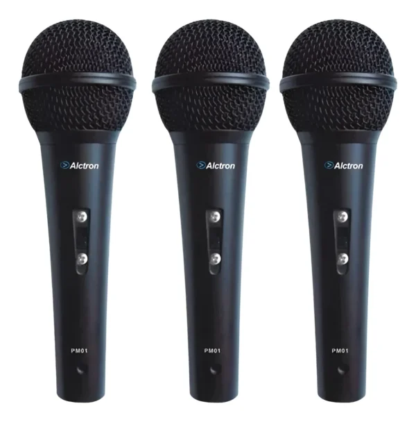 Set de Micrófonos Dinámicos Alctron PM01SET para Voz e Instrumentos