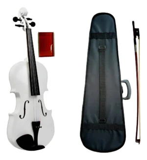 Violín Blanco Amadeus Cellini 4/4 Laminado Estudiante con Estuche AMVL001WH