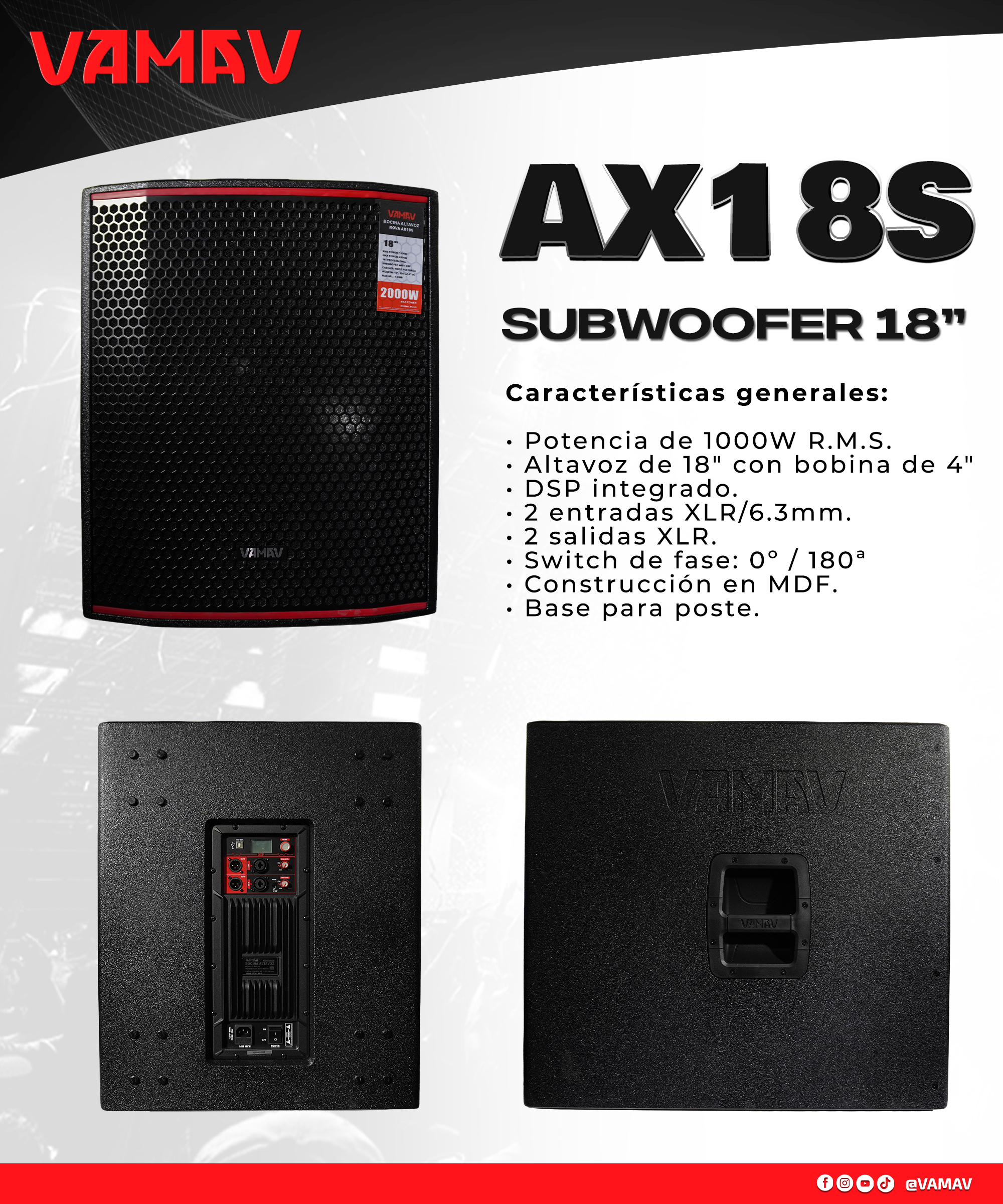 Ficha técnica VAMAV AX18S